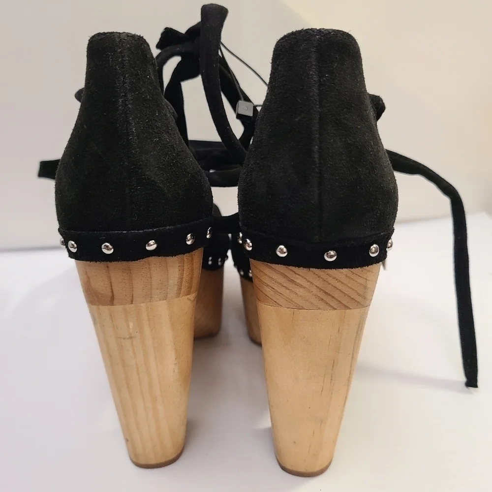 ZARA HIGH-HEEL LEATHER SANDALS - LIMITED EDITION BLACK SIZE 8 | 4305/110